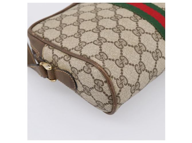 GUCCI GG Supreme Web Sherry Line Shoulder Bag PVC Beige 010 378 - vista 13