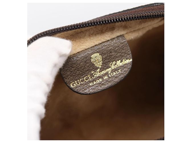 GUCCI GG Supreme Web Sherry Line Shoulder Bag PVC Beige 010 378 - vista 15