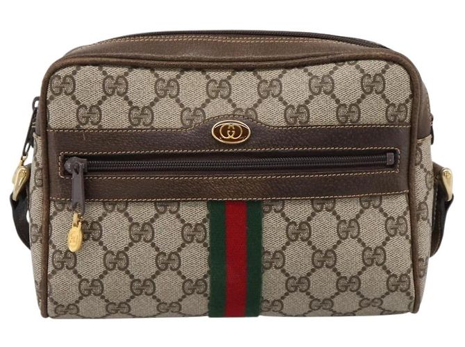 GUCCI GG Supreme Web Sherry Line Shoulder Bag PVC Beige 010 378 - vista 2