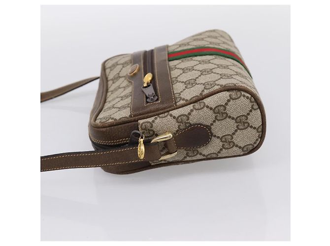 GUCCI GG Supreme Web Sherry Line Shoulder Bag PVC Beige 010 378 - vista 4