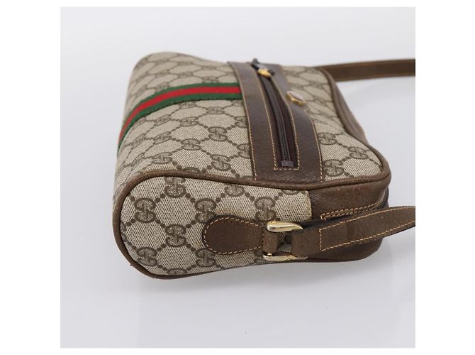 GUCCI GG Supreme Web Sherry Line Shoulder Bag PVC Beige 010 378 - vista 5
