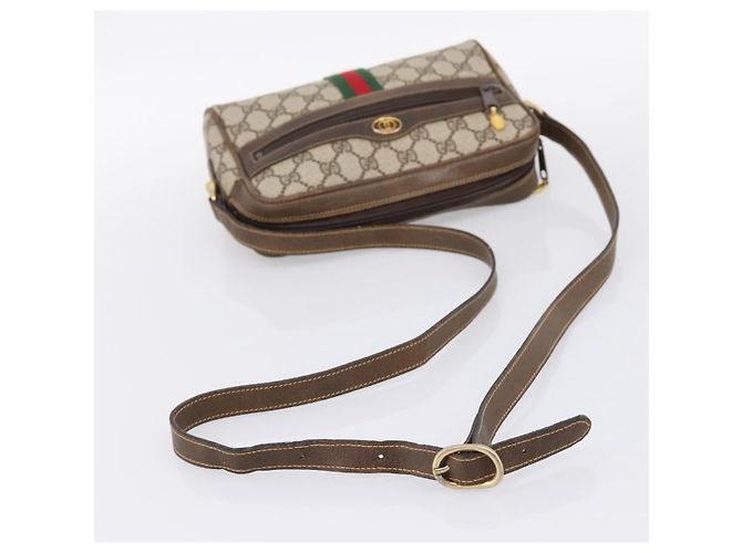 GUCCI GG Supreme Web Sherry Line Shoulder Bag PVC Beige 010 378 - vista 7