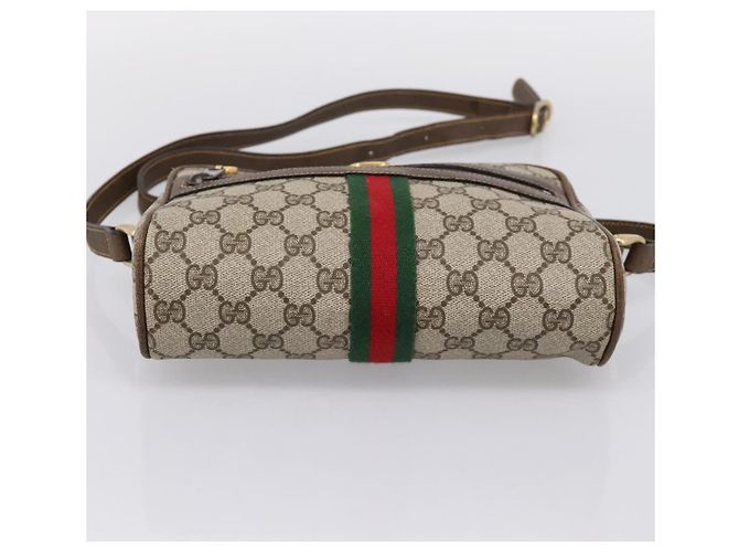 GUCCI GG Supreme Web Sherry Line Shoulder Bag PVC Beige 010 378 - vista 9