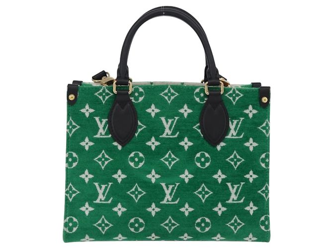 LOUIS VUITTON Monogram Jacquard Velvet On the Go PM Green M46216 - vista 3