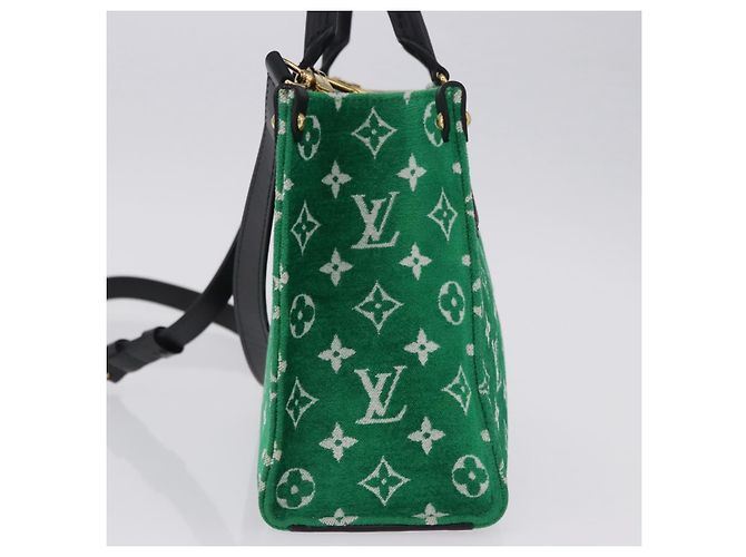 LOUIS VUITTON Monogram Jacquard Velvet On the Go PM Green M46216 - vista 4