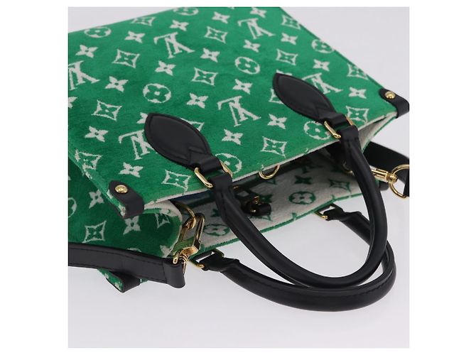 LOUIS VUITTON Monogram Jacquard Velvet On the Go PM Green M46216 - vista 6
