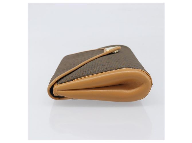 Autre Marque SAINT LAURENT Clutch Bag PVC Canvas Brown Gold - vista 5