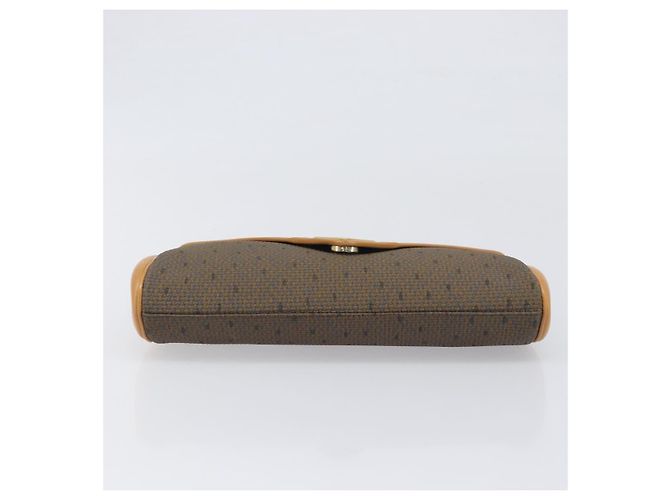 Autre Marque SAINT LAURENT Clutch Bag PVC Canvas Brown Gold - vista 7
