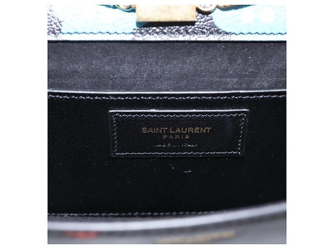 Autre Marque SAINT LAURENT Chain Betty Shoulder Bag Leather Black Gold Tone - vista 15