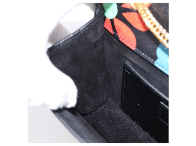 Autre Marque SAINT LAURENT Chain Betty Shoulder Bag Leather Black Gold Tone - vista 18