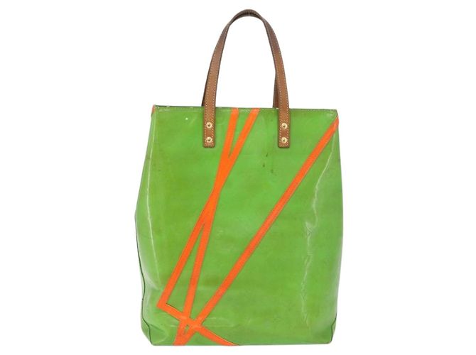 LOUIS VUITTON Monogram Vernis Fluo Reade MM Hand Bag Veil M91901 LV - vista 13