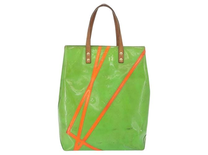 LOUIS VUITTON Monogram Vernis Fluo Reade MM Hand Bag Veil M91901 LV - vista 2