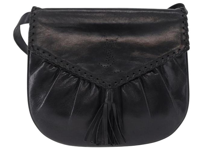 Autre Marque SAINT LAURENT Shoulder Bag Leather Black - vista 2