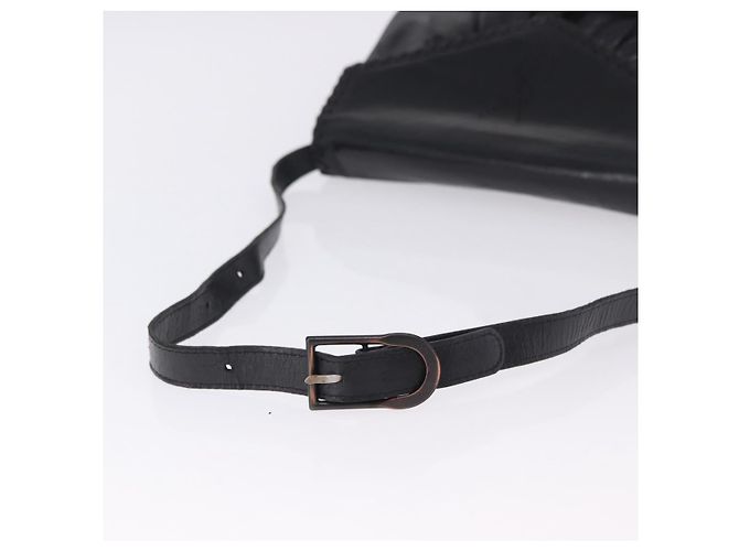Autre Marque SAINT LAURENT Shoulder Bag Leather Black - vista 7