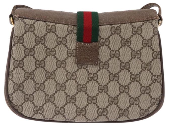 GUCCI GG Supreme Web Sherry Line Shoulder Bag PVC Beige 72 02 024 - vista 3