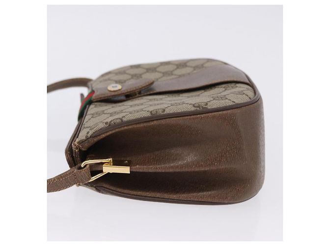 GUCCI GG Supreme Web Sherry Line Shoulder Bag PVC Beige 72 02 024 - vista 5