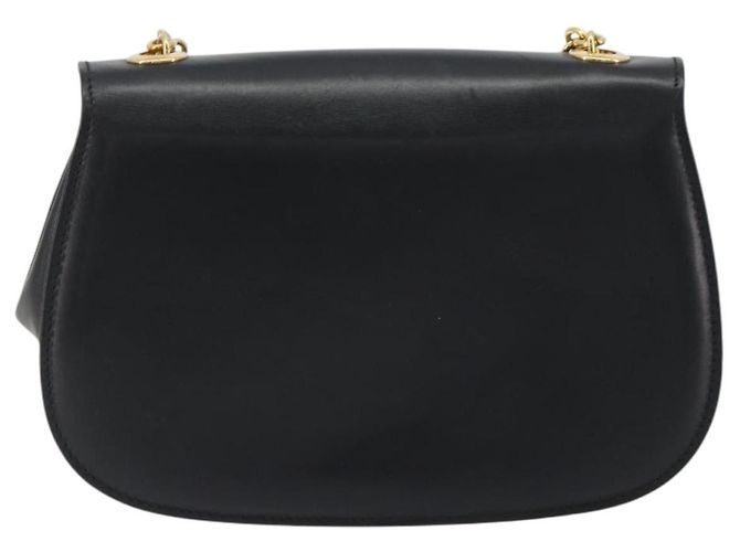 GUCCI Bamboo Chain Shoulder Bag Leather Black Gold 001 115 1497 - vista 2