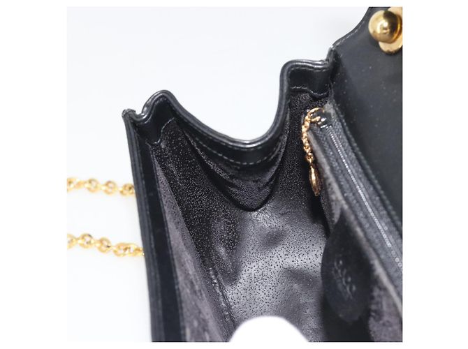 GUCCI Bamboo Chain Shoulder Bag Leather Black Gold 001 115 1497 - vista 21