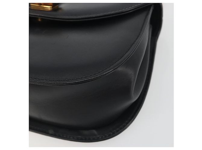 GUCCI Bamboo Chain Shoulder Bag Leather Black Gold 001 115 1497 - vista 9
