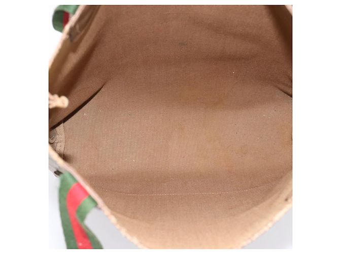 GUCCI GG Supreme Web Sherry Line Tote Bag PVC Beige Gold 39.02.003 - vista 10