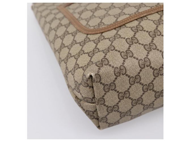 GUCCI GG Supreme Web Sherry Line Tote Bag PVC Beige Gold 39.02.003 - vista 14