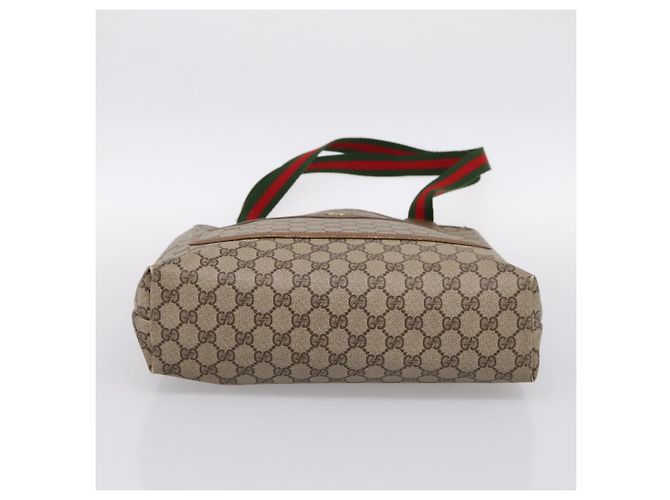 GUCCI GG Supreme Web Sherry Line Tote Bag PVC Beige Gold 39.02.003 - vista 5