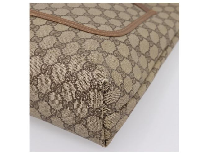GUCCI GG Supreme Web Sherry Line Tote Bag PVC Beige Gold 39.02.003 - vista 9