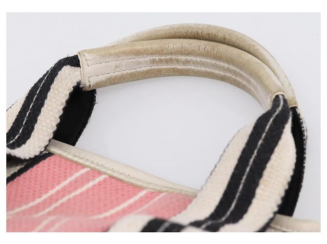 CHANEL Handtasche aus Canvas rosa silber CC - Ansicht 10