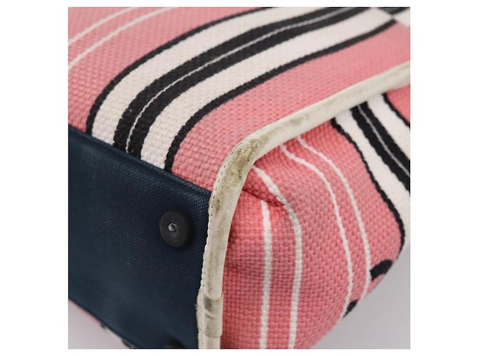 CHANEL Handtasche aus Canvas rosa silber CC - Ansicht 15