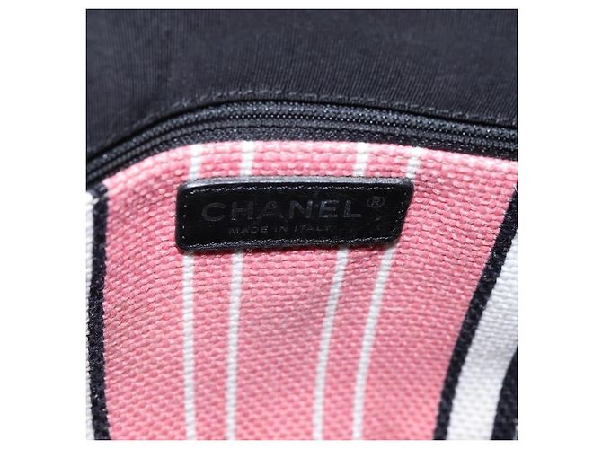 CHANEL Handtasche aus Canvas rosa silber CC - Ansicht 17