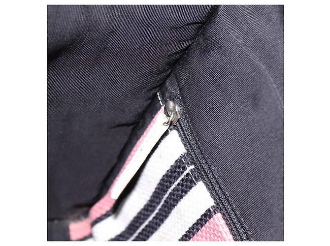 CHANEL Handtasche aus Canvas rosa silber CC - Ansicht 21