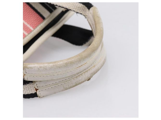 CHANEL Handtasche aus Canvas rosa silber CC - Ansicht 9