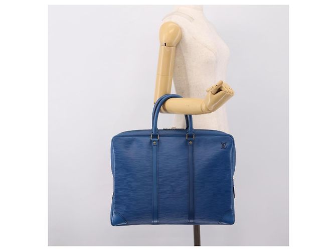 LOUIS VUITTON Epi Porte Documents Voyage Business Bag Blue M54475 LV - vista 24