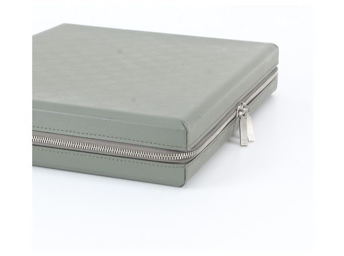 Mallette Louis Vuitton Damier Glacé Luke en cuir Vert - vue 4