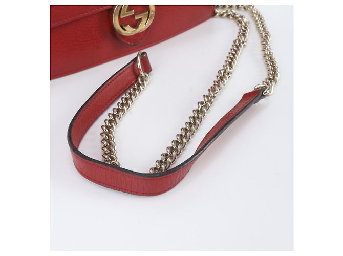 Gucci Interlocking G Chain Schultertasche Rot - Ansicht 2