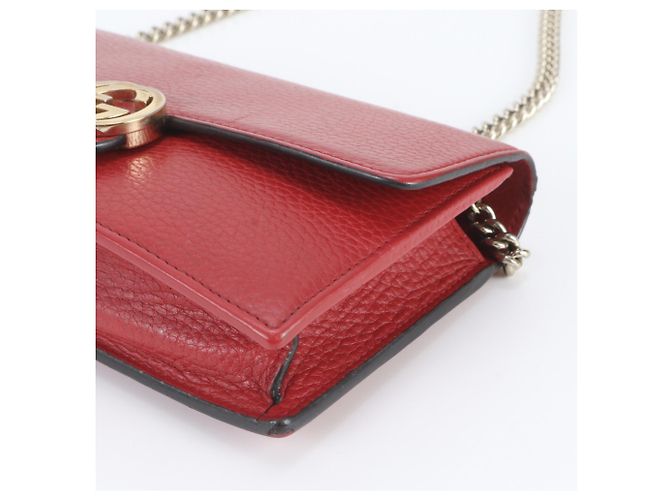 Gucci Interlocking G Chain Schultertasche Rot - Ansicht 4