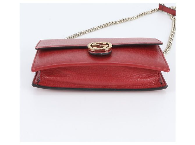 Gucci Interlocking G Chain Schultertasche Rot - Ansicht 5