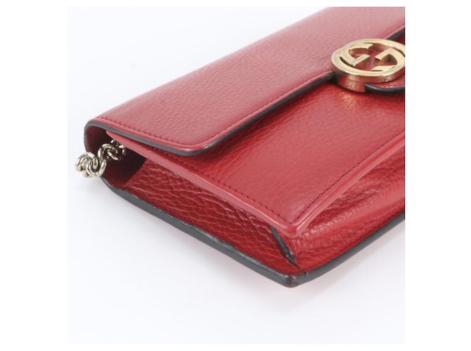 Gucci Interlocking G Chain Schultertasche Rot - Ansicht 6