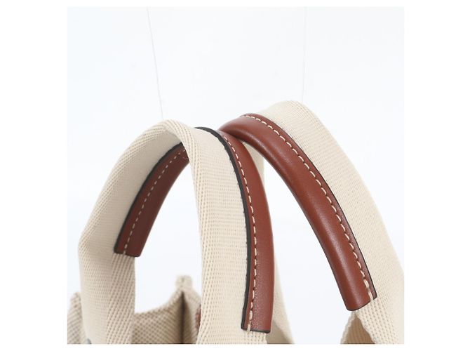 Chloé Woody Small Lederhandtasche Beige - Ansicht 2