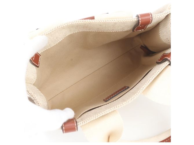 Chloé Woody Small Lederhandtasche Beige - Ansicht 7