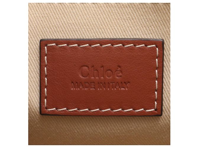 Chloé Woody Small Lederhandtasche Beige - Ansicht 8