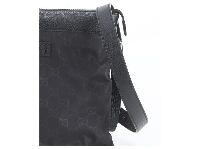 Borsa a tracolla Gucci GG in nylon e pelle Nero - vista 2