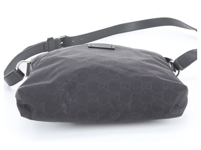Borsa a tracolla Gucci GG in nylon e pelle Nero - vista 6