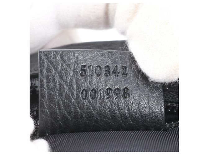 Borsa a tracolla Gucci GG in nylon e pelle Nero - vista 9