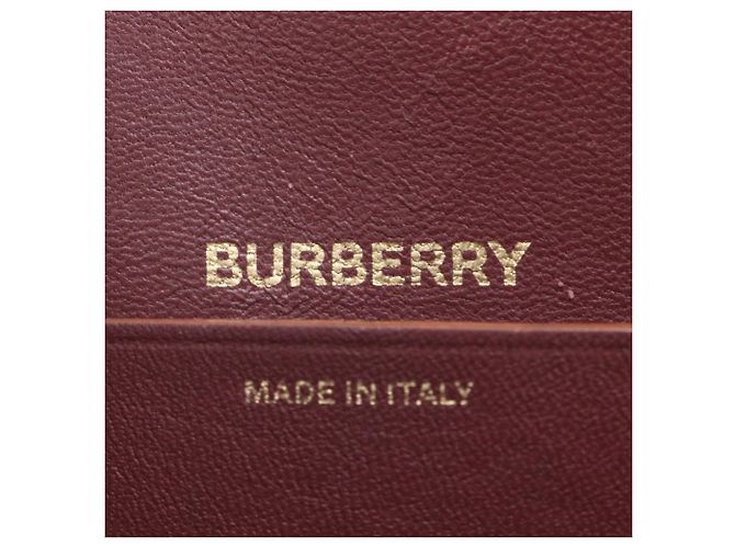 Burberry Olympia Leder 2-Way Tasche Braun Rot Bordeaux - Ansicht 9