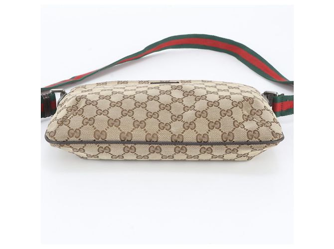 Borsa a tracolla Gucci GG Canvas Sherry Line in pelle Marrone - vista 6