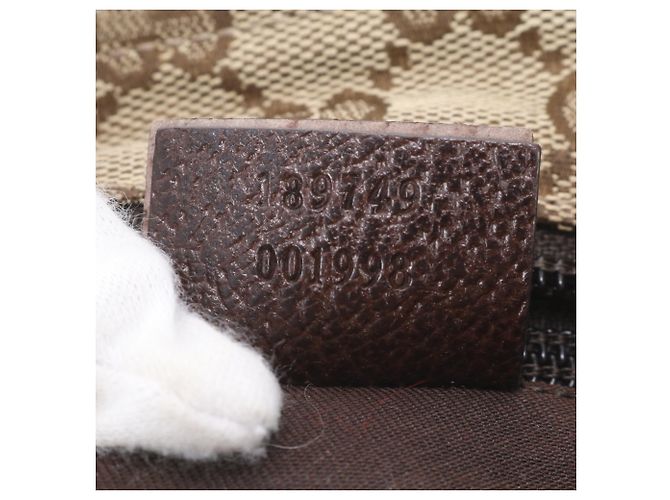 Borsa a tracolla Gucci GG Canvas Sherry Line in pelle Marrone - vista 9