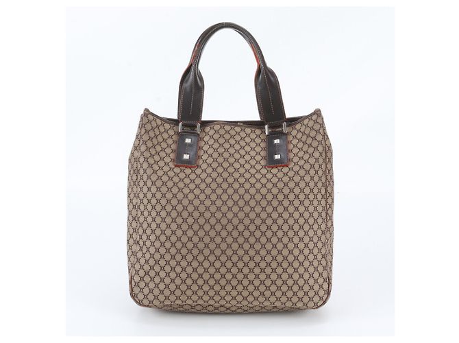 Céline Saco Tote Celine Macadam ST S0 16 em couro Marrom - vista 3