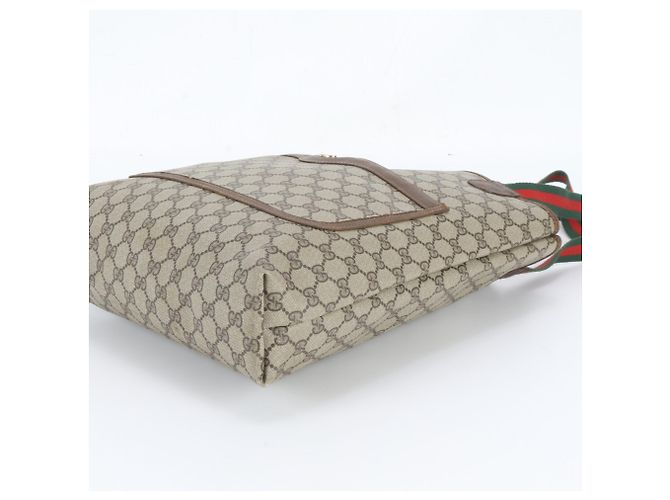 Borsa Tote Gucci Old GG Supreme Sherry Line Marrone - vista 4