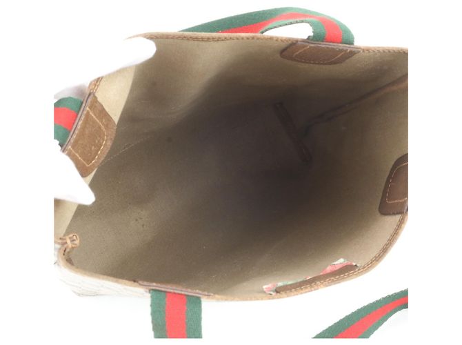 Borsa Tote Gucci Old GG Supreme Sherry Line Marrone - vista 7